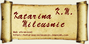 Katarina Mileusnić vizit kartica